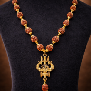 RUDRAKSHA MALA WITH TRISHUL PENDANT
