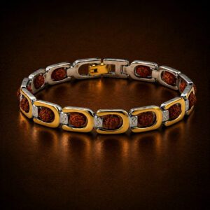 RUDRAKSHA PREMIUM DUALTONE BRACELET