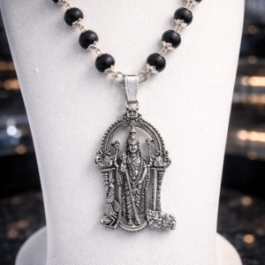 KARUNGALI MALA WITH MURUGAN PENDANT